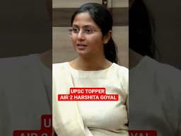 UPSC Topper AIR 2 Harshita Goyal 🔥 #upscresult2025 #harshitagoyal