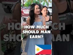 How much should man earn? #Davao #Philippines #travel #interview