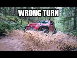 Wrong Turn Down Sketchy Flooded Trail (Jeep Damage)
