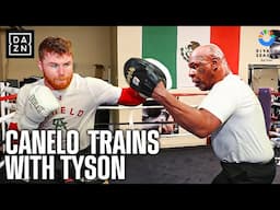 INSIDE CAMP: Mike Tyson VISITS & TRAINS Canelo Ahead Of Terence Crawford Fight