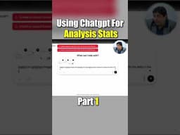 Using Chatgpt For Analysis Stats Part 1