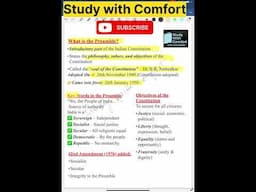 Preamble of Indian Constitution #studywithcomfort #upsc #indianpolity