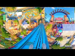 Crazy! FACE-DOWN 335-foot Drop Tower Ride! | "Falcon's Fury" & NEW "Phoenix Rising" Coaster
