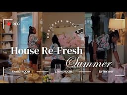 Summer House Re-Fresh|New Pop Color For Summer in the Dining, LivingRoom,Bathroom Kitchen & Entryway