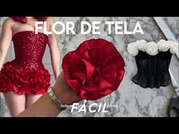 DIY flor de tela tutorial facil