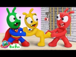 Superhero Pea Pea Rescue His Friend | My Friend Is a Superhero | Cartoon for kids