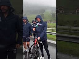 Throwing it back to one year ago and some liquid sunshine at the #GirodItalia ☔️🇮🇹 #cycling