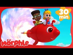 Time Traveling Rocketship! | 30 MINUTES Morphle Magic Pet Cartoons for Kids