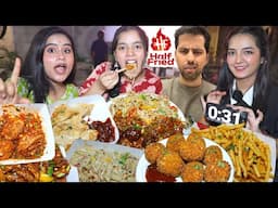 HALF FRIED CLOUD KITCHEN FULL MENU CHALLENGE |Momos, Kurkure Momos, Noodles, Manchurian,Pasta, Fries