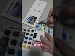 Miniature painting timelapse! I love the magic of watercolors  #miniaturepainter #watercolorpainting
