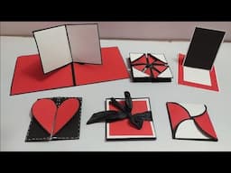 Diy cards for scrapbook //how to make different cards for scrapbook