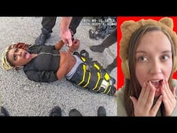 Raging Drunk Gives Cops ALL They Can Handle | Calli Bear Reaction