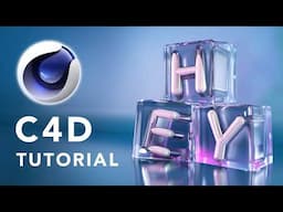 Cinema 4D Tutorial - 3D text in glass cubes