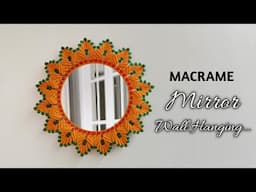 Macrame mirror Sunflower 🌻 design | Macrame Mirror Design Wall Hanging | Macrame mirror tutorial
