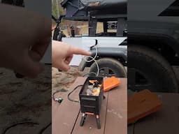 Quick way to have a campfire when it's cold and wet #campingfire #camping #overlandexpo camplife