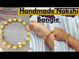 How to make Nakshi bangle#diy #stonebeads #bracelet #banglescraft #nakshi #temple #jewellery #how