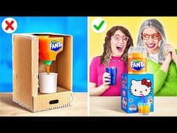 DIY GIANT CANDY DISPENSER from Cardboard! No Tools Needed by 123 GO!