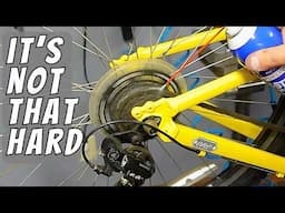 Anyone can DO THIS, Everyone SHOULD, Nobody DOES! ❤️ Basic Bicycle Tuneup on a Neglected BARN BIKE!