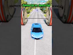 Police Patrol🚓Vs. Sports Car😱#trendingshorts #viralvideo #trendingvideo #music #beamngdrive