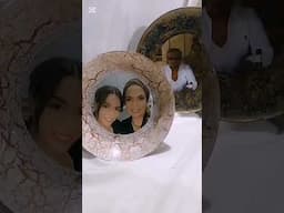 "Transforma tus recuerdos en arte :porta foto personalizado en plato "