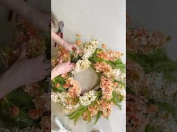 How to make a peachy summer lilac wreath 🧡🌿