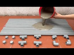 PVC Pipe , Cloth And Cement   Technique Making Coffee Table And Flower Pots At Home