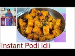 Instant Breakfast Recipe I Try this tasty Podi Rava Idli for Breakfast /Evening Snack