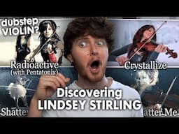 DISCOVERING LINDSEY STIRLING! (Radioactive, Crystallize, Shatter Me | Reaction)