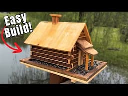 Easy DIY Cabin Bird Feeder Anyone Can Make!