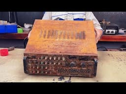 🔥 Restoration Rusty Dilapidated California Audio Mixer // Restore 2 Channels STEREO Audio Amplifier