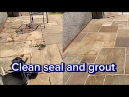 Patio clean seal and grout like a pro #cleaning #sealant #grouting #diy #trending