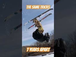 The same tricks 7 years apart 👀 #skiing #ski #insta360