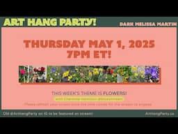 ART HANG PARTY! Let's draw FLOWERS with Charlotte Hamilton @blueshineart!