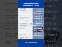 Professional Finishing Techniques for Knitters #knitting #shorts