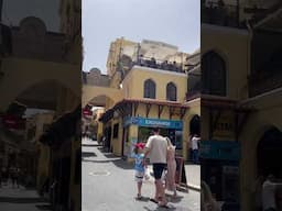 Centre of Rhodes Old Town. Rhodes.