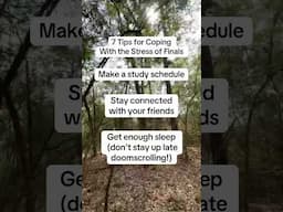How are you staying grounded if you are feeling stressed during school finals?