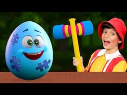 Surprise Eggs Animals Puzzle Nursery Song for Kids | BabyBillion Rhymes