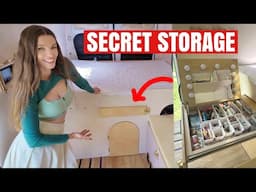 Installing a Divider Wall & Slide Out Table in a DIY Camper Van Build!