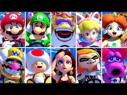 Mario Kart Switch - All Characters Win & Loss Animations (All DLC Included)
