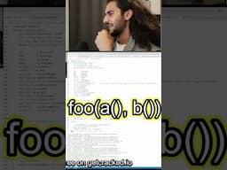 foo(a(), b()), which gets called first?