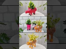 प्लास्टिक बोतल से प्यारे प्यारे प्लांटर, वाटर प्रूफ #handmade #planter #bestoutofwaste