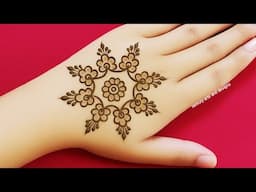 New stylish back hand mehndi design | Gol tikki mehndi design | mehndi design | mehndi | Mehandi .