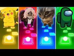 Pikachu vs Oiiaoiia Cat vs Chipi Chipi Chapa Chapa vs Among Us - Tiles Hop