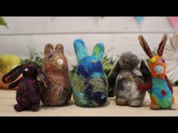 Beginner Needle Felting Dust Bunnies from Scraps | Free Tutorial