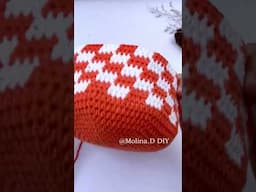 Checkered Bucket Hat Crochet Trailer #shorts
