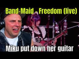 Reaction To Band-Maid - Freedom (live) Miku put down her guitar | THE WOLF HUNTERZ REACTIONS