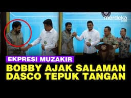 [Full] Ekspresi Muzakir Diajak Bobby Menantu Jokowi Salaman, Dasco Tepuk Tangan & Mendagri Senyum