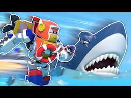 🦈 Sharks Attack! 🦈 Super Robot Boat to the Rescue! 🚤 | Robofuse
