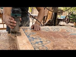 20-Year-Old Carpenter Creates Stunning Wooden Masterpiece with 2kg Epoxy