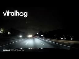 Dashcam Captures Lightning Strike Directly in Front of Vehicle || ViralHog